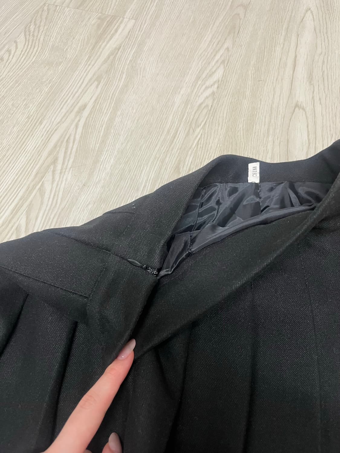 검정 플리츠 기모 미니스커트 상품이미지4