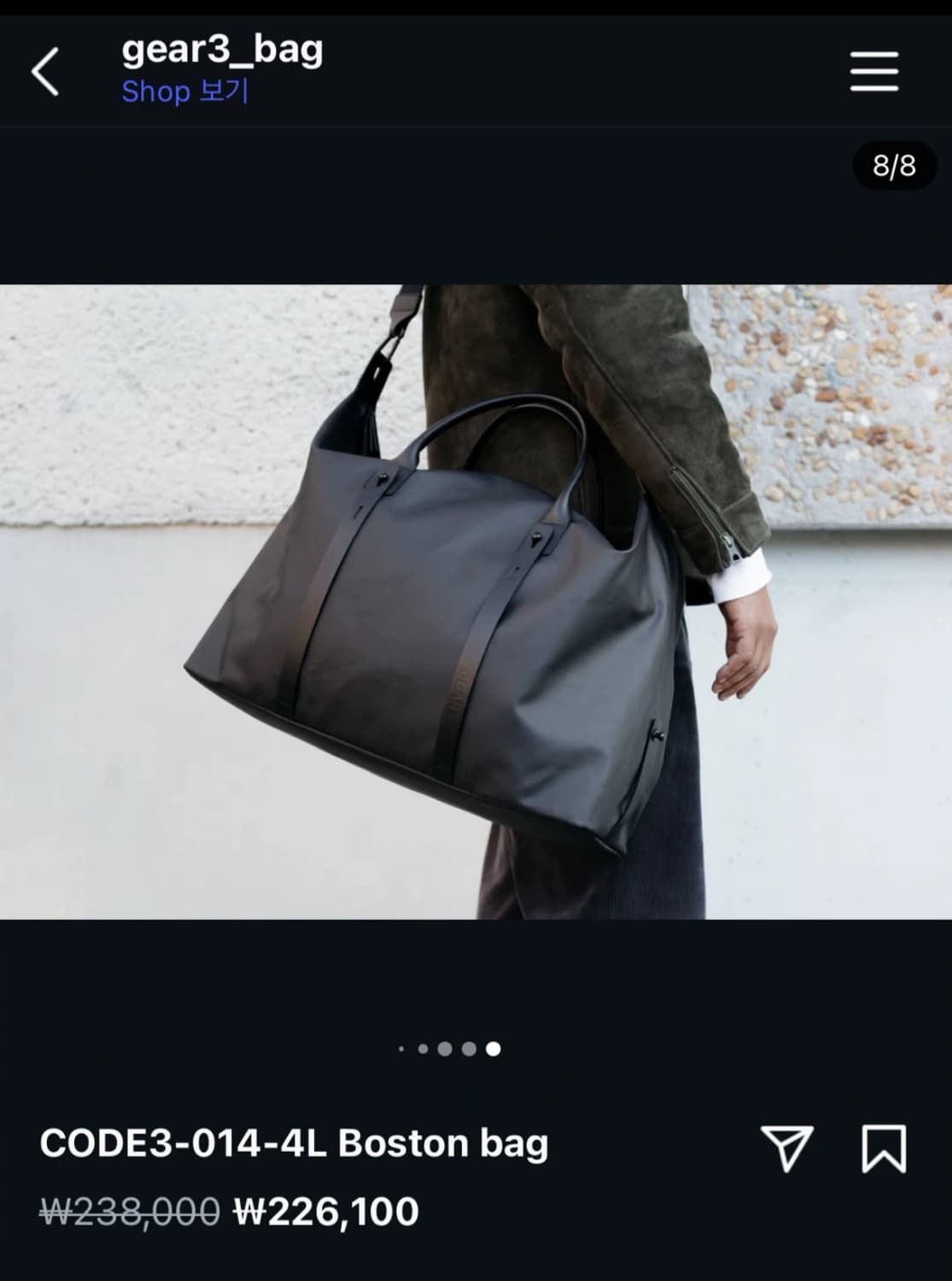 gear3 기어쓰리 보스톤 백 상품이미지2