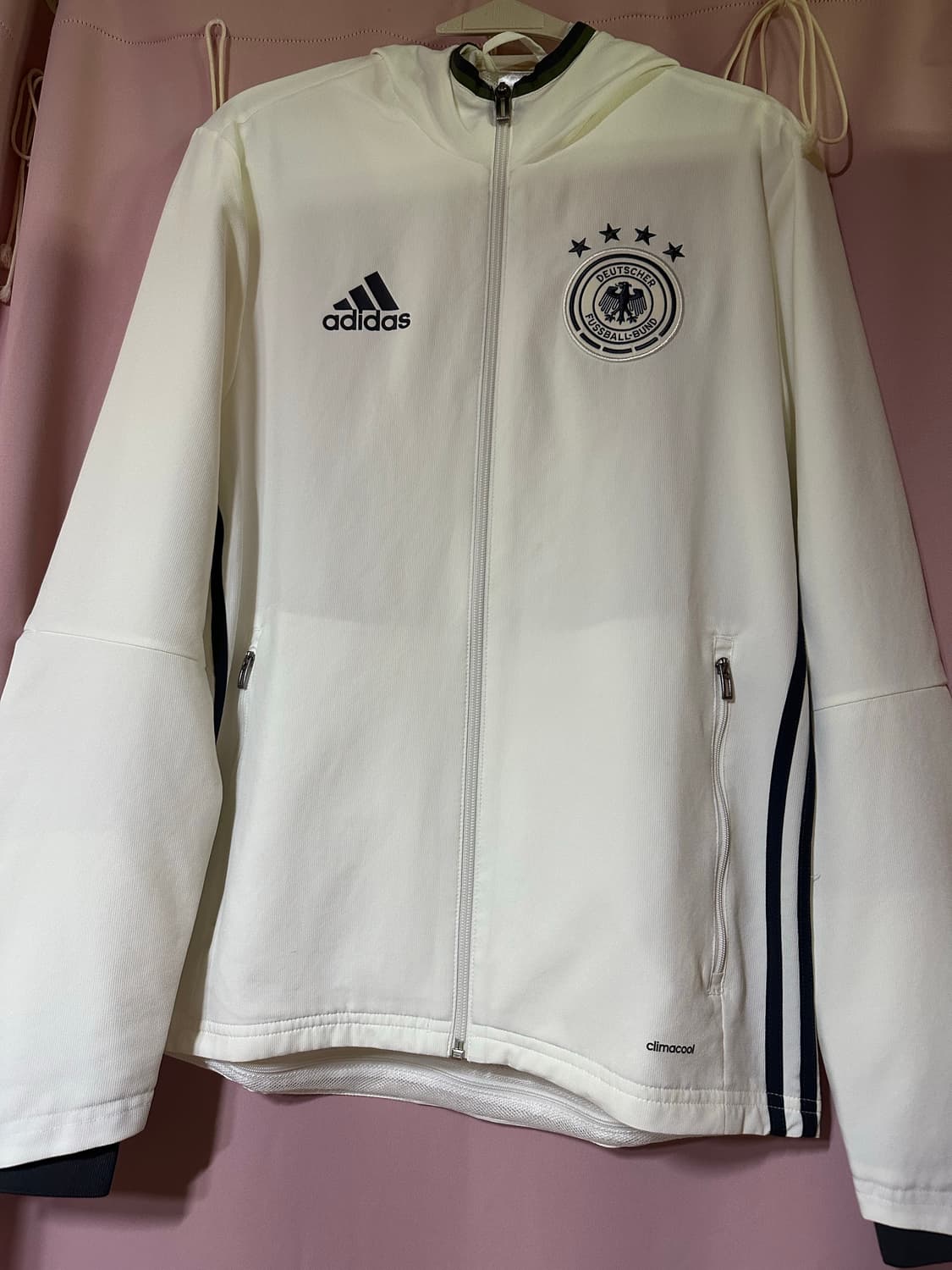 아디다스 독일 후드집업 아디다스독일 축구 화이트  95사이즈 아디다스집업 상품이미지2