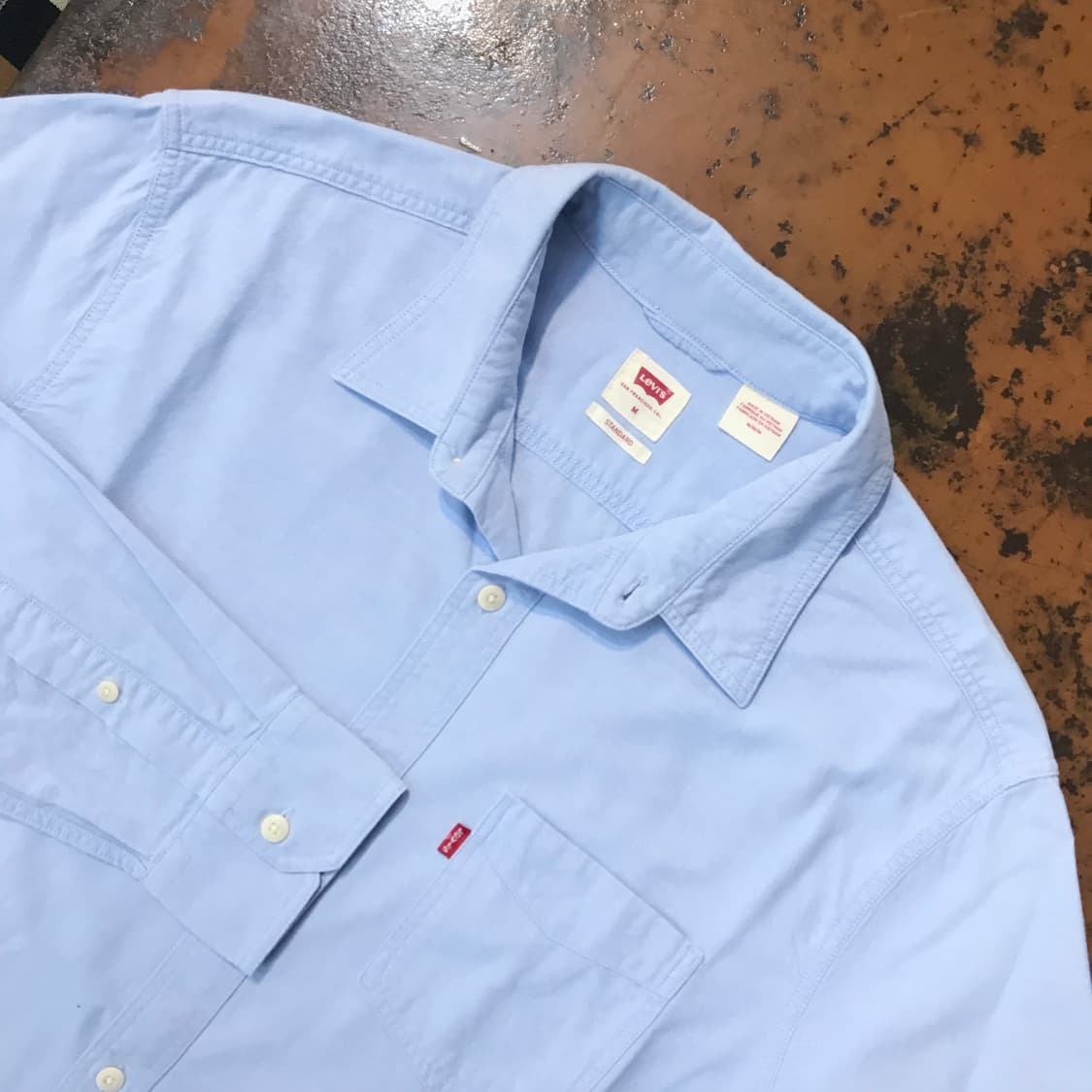 리바이스 원포켓 소라 옥스포드 셔츠 남성 102 105 여성 루즈핏 상품이미지3