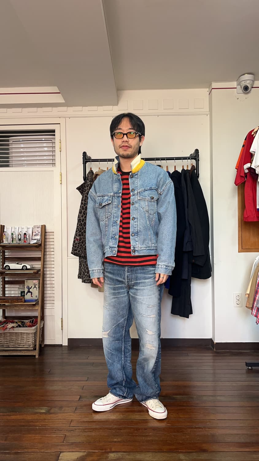 90s 리바이스 x 허드슨베이 리버시블 데님 트러커 상품이미지8