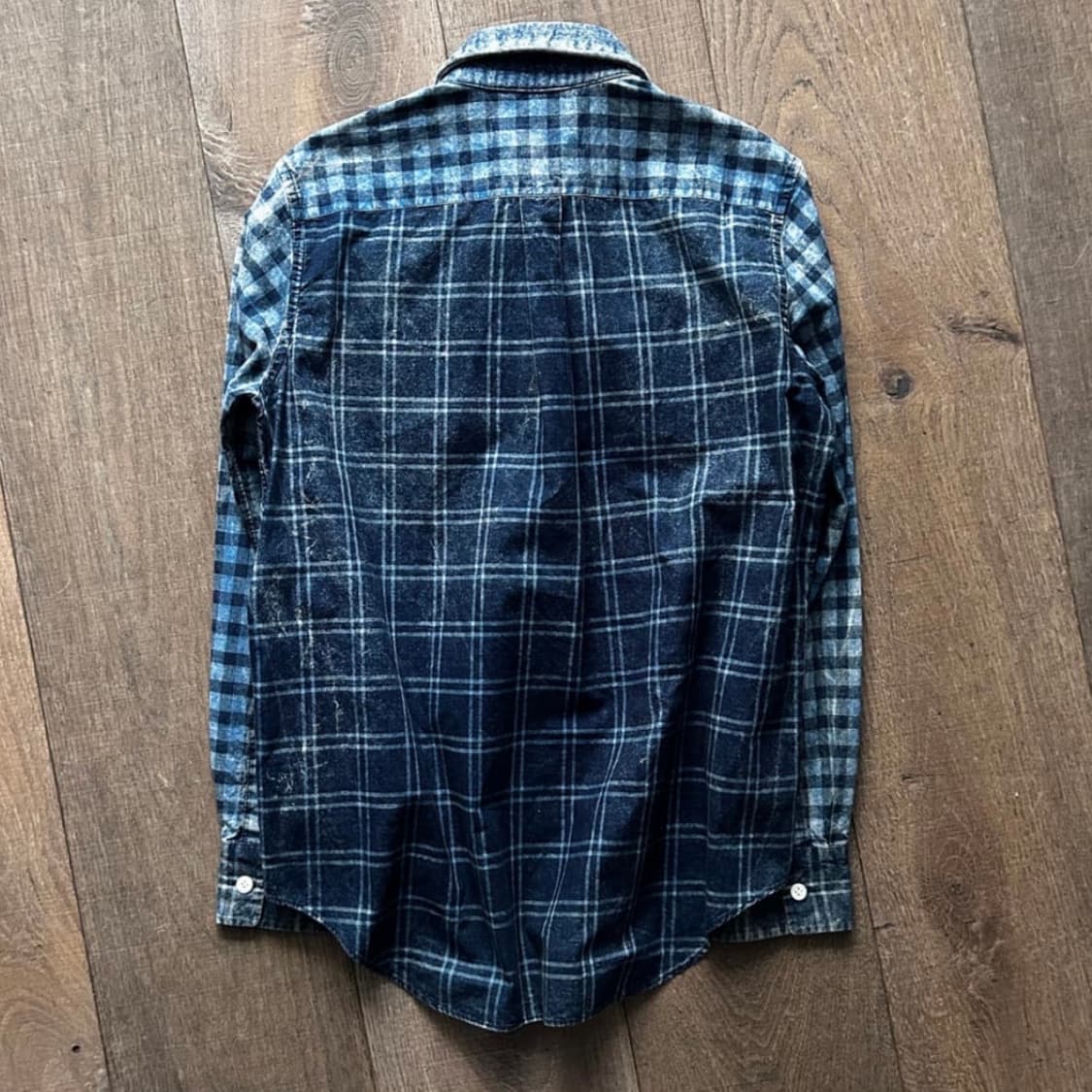 꼼데가르송 트리콧 15FW Washed Check Frill 셔츠 상품이미지4