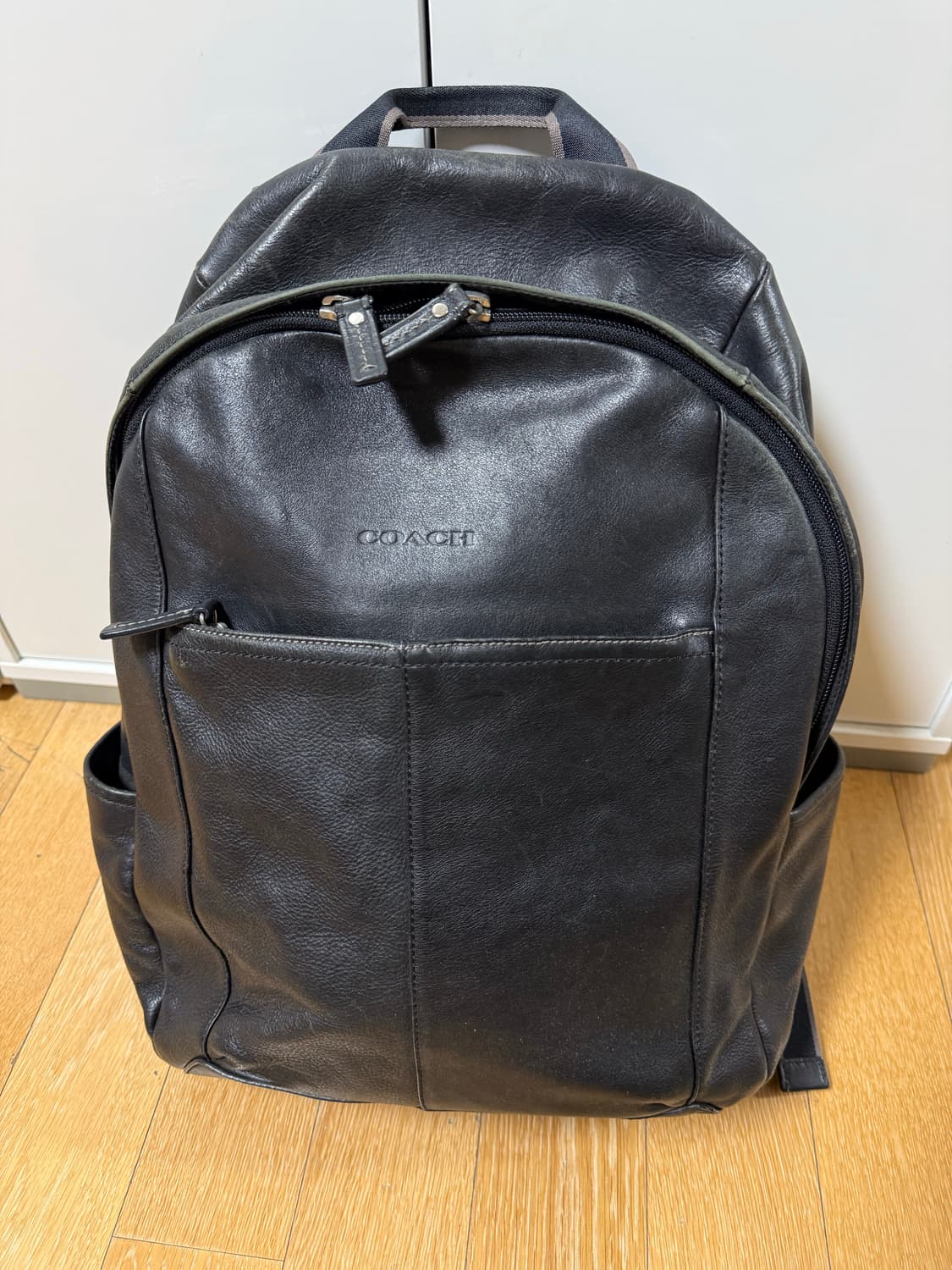 코치 가죽 백팩 블랙 상품이미지1