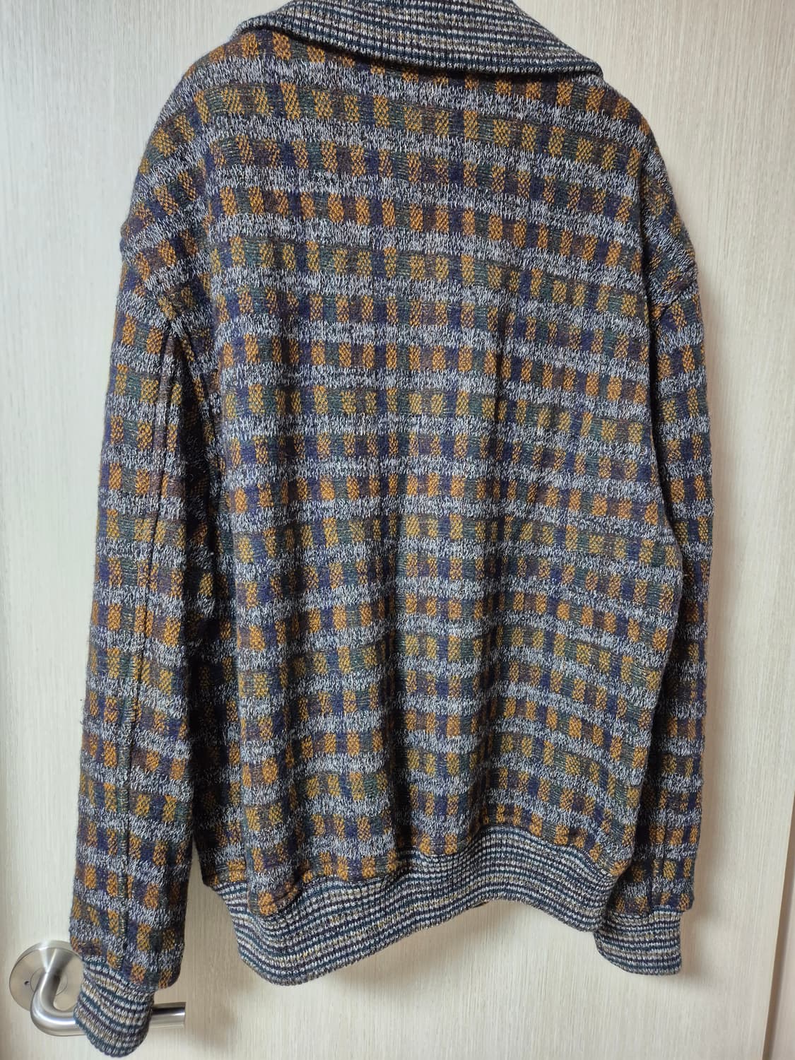 (정품) 미쏘니 스포츠 멀티체크 울 집업 점퍼 자켓 상품이미지3