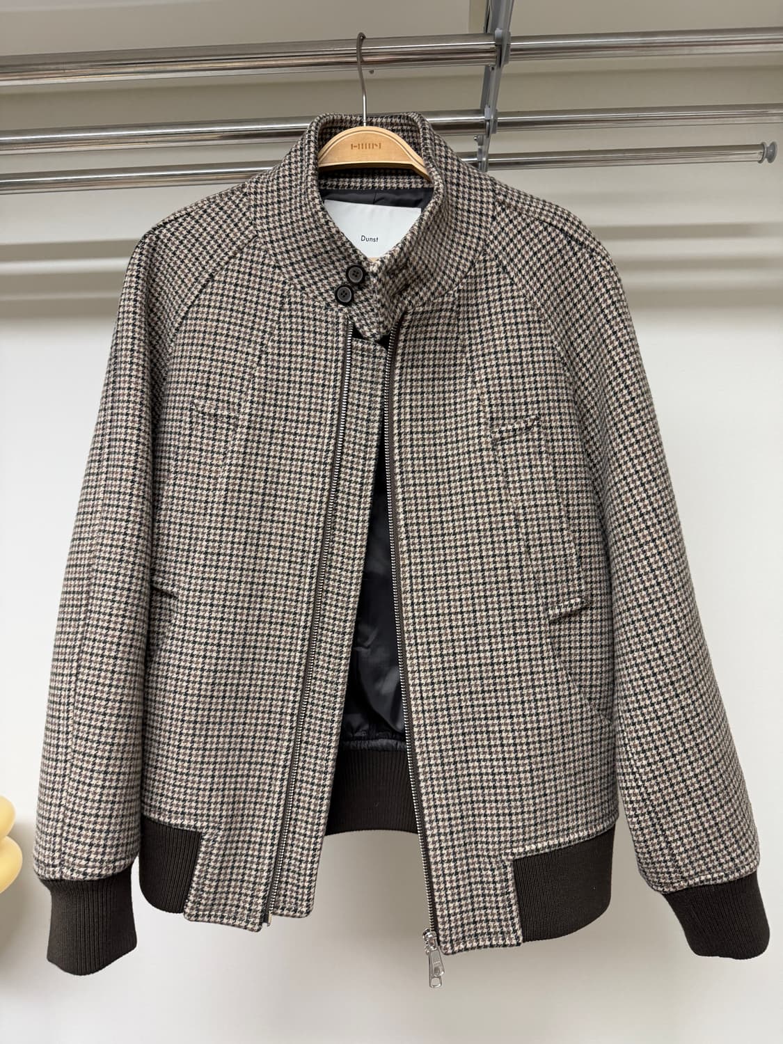 던스트 울 해링턴 자켓 건클럽 체크 상품이미지7