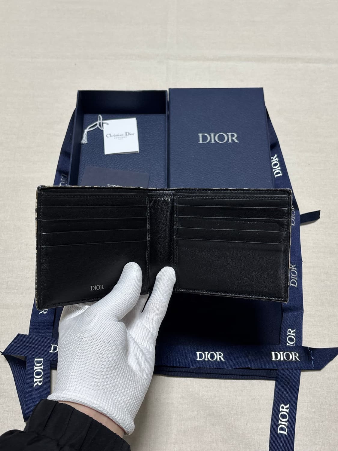 디올 오블리크 자카드 남성 반지갑 [os] 상품이미지6