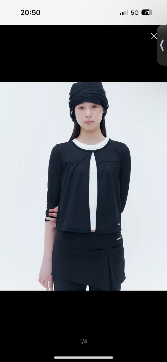 새상품)미세키서울Button shirring summer cardigan 상품이미지3