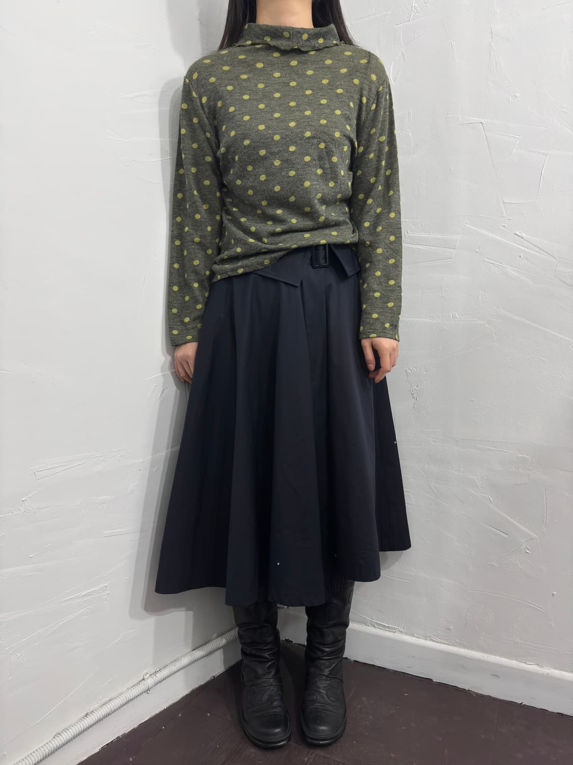 babylone buckle design skirt 상품이미지2