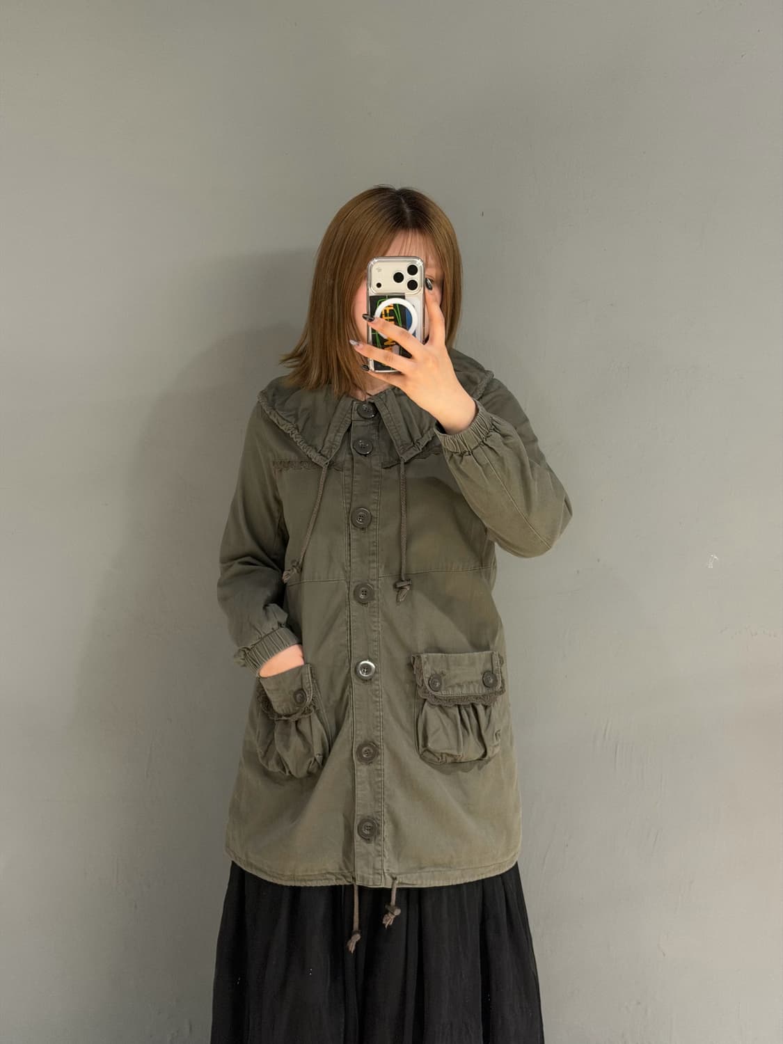 big collar pocket detail button jacket 상품이미지2