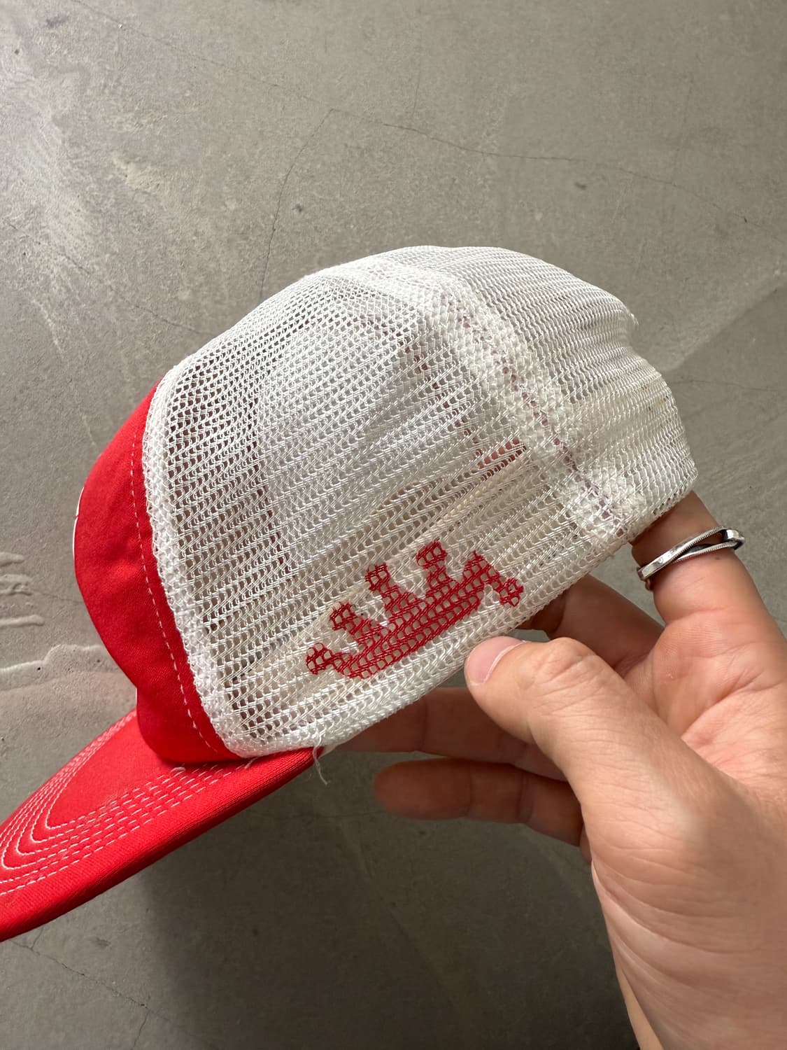 Vintage Stussy Red Trucker Cap 상품이미지4