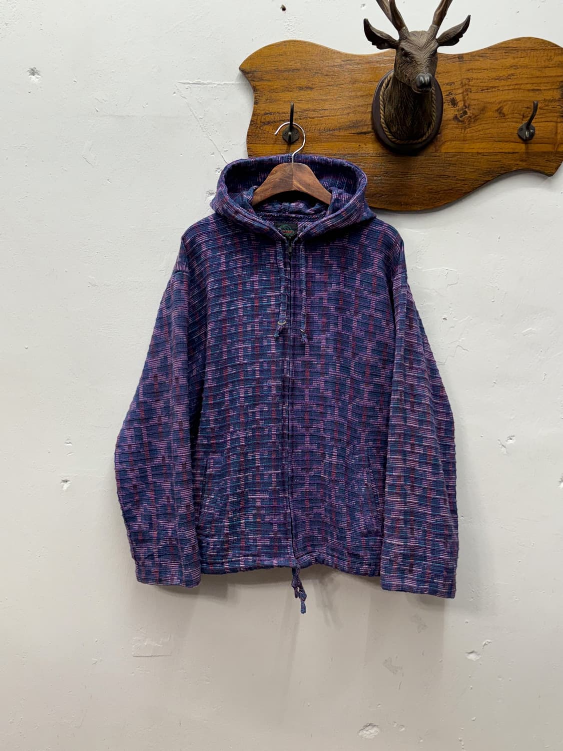 ARTESANIA Woven Cotton Zip-Up Hoodie 상품이미지2