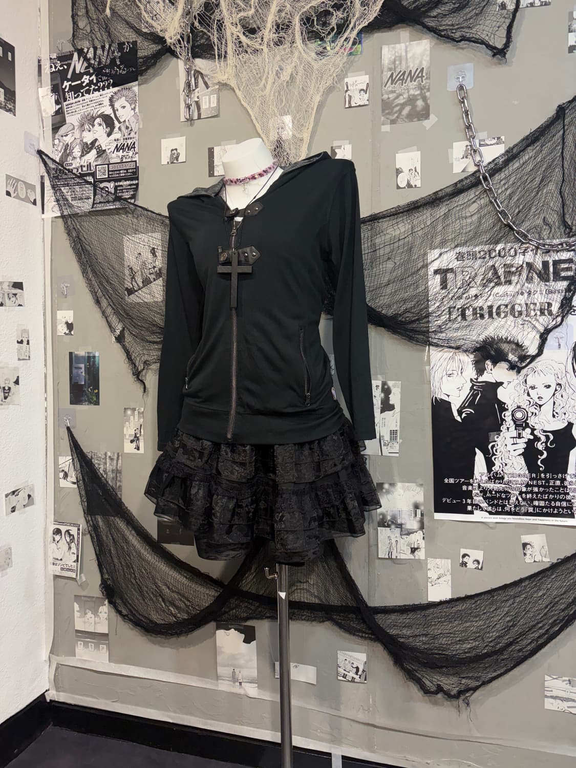 Y2K slim Buckle Hoodie zip up  상품이미지8