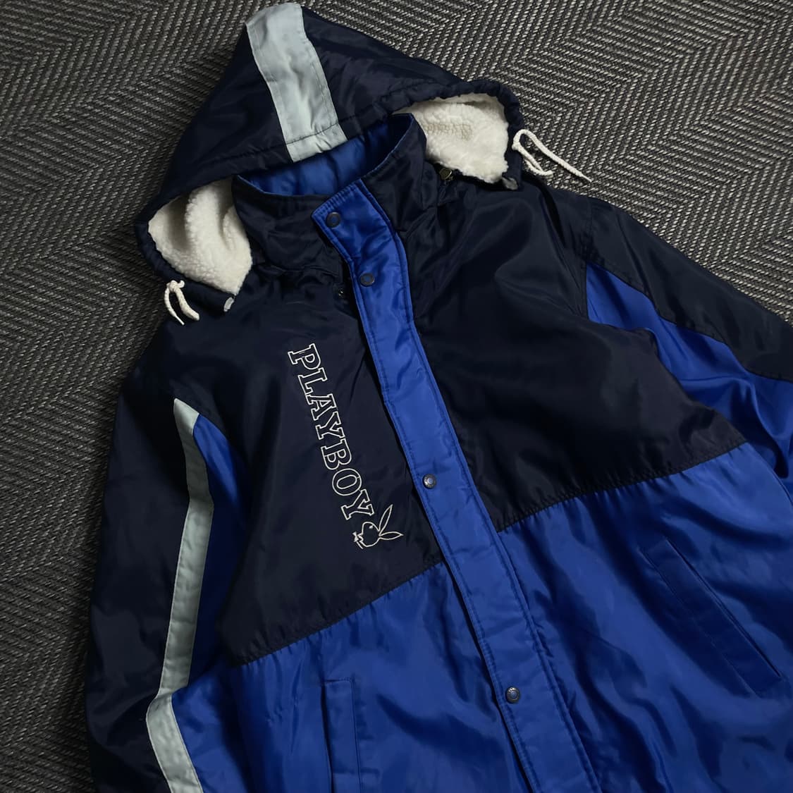 90s 플레이보이 빅로고 벤치코트 돕바 롱 점퍼o 4578 상품이미지5