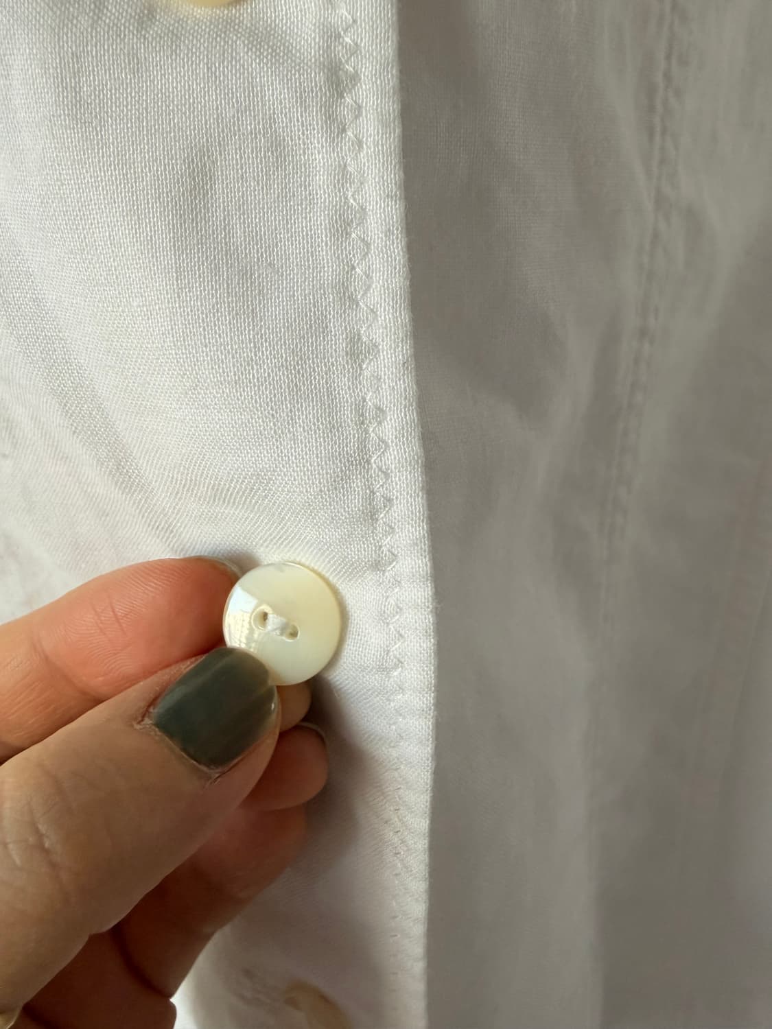 화이트 린넨 여성 셔츠 자켓 7부소매 L 상품이미지3