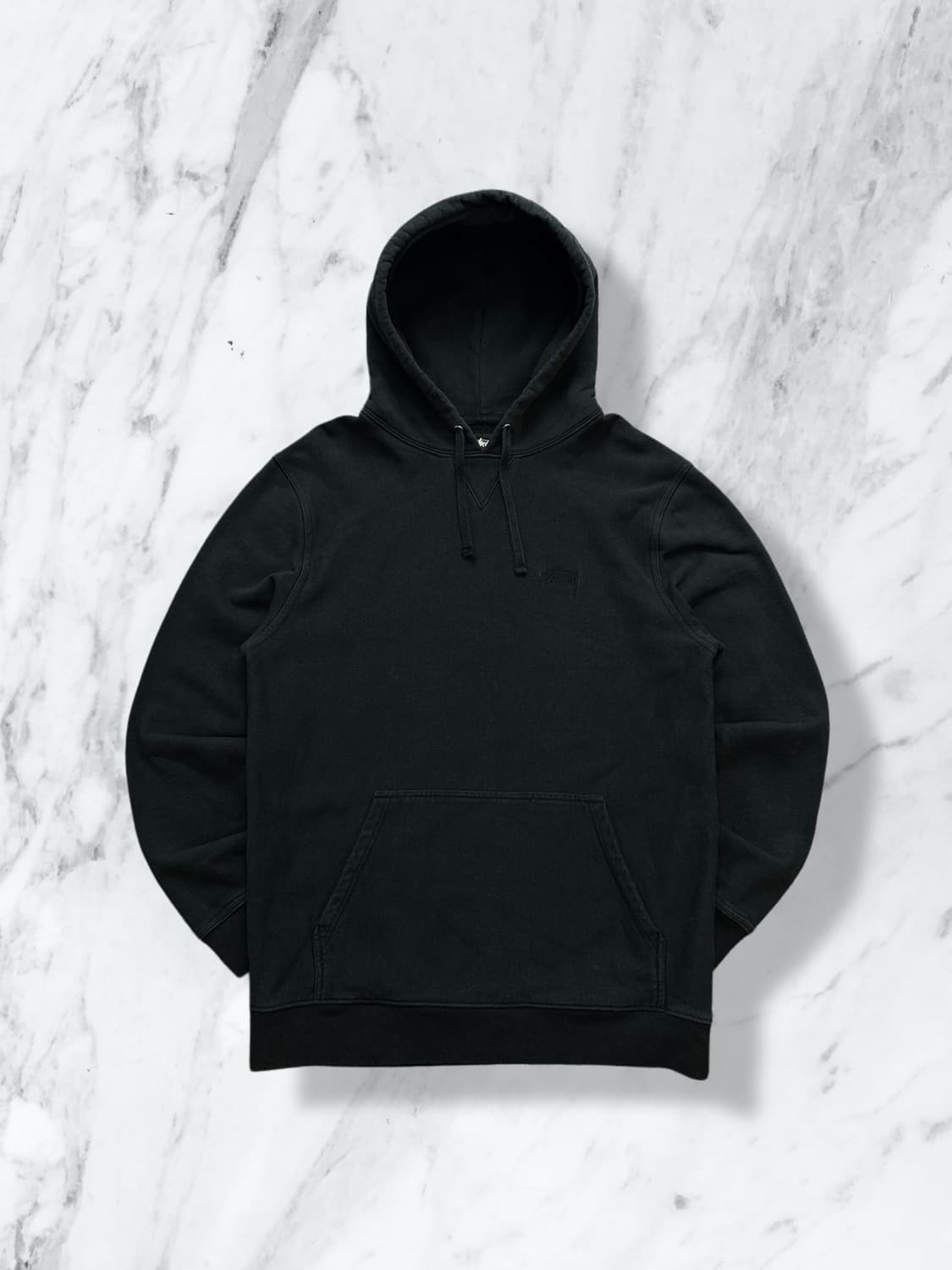 스투시 스탁로고 블랙 스웻 후드티 L 상품이미지1