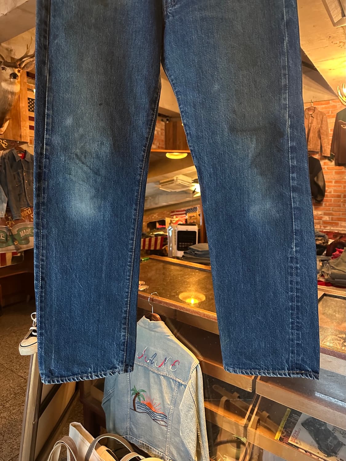 70s USA 빈티지 리바이스 501 66전기 셀비지 데님 팬츠 상품이미지3