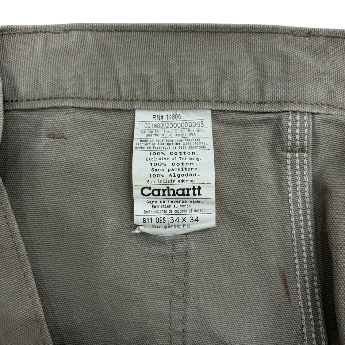 칼하트 B11 DES 싱글니 워크 팬츠 바지 34 상품이미지4
