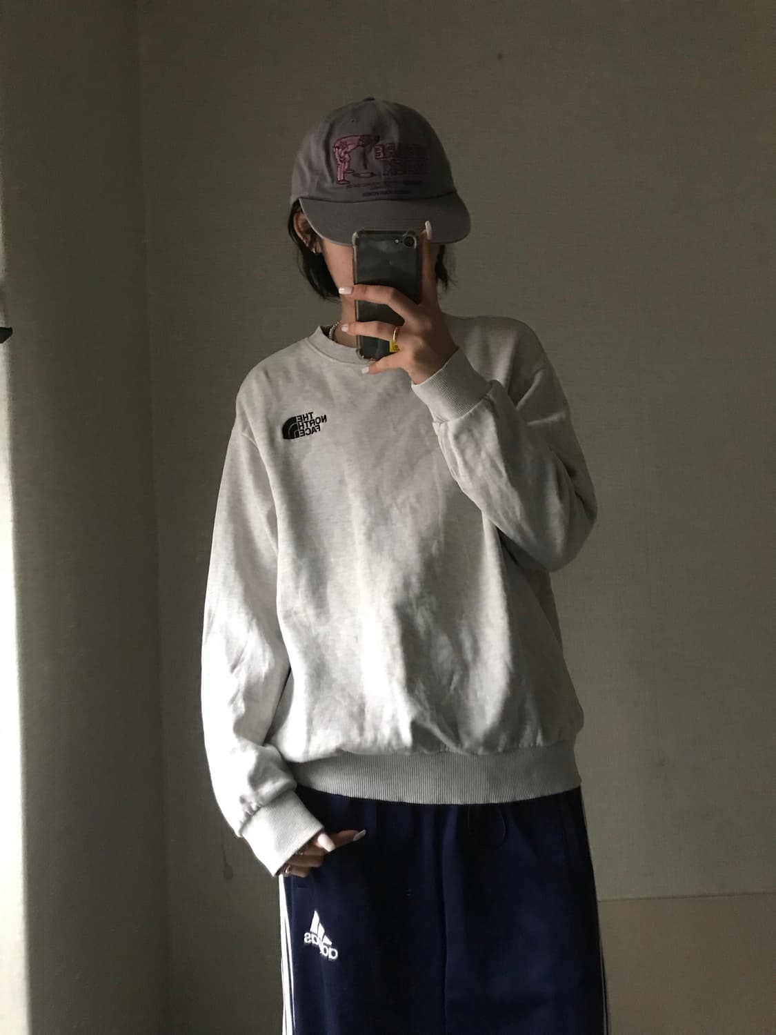 노페 라이트그레이 맨투맨 상품이미지2