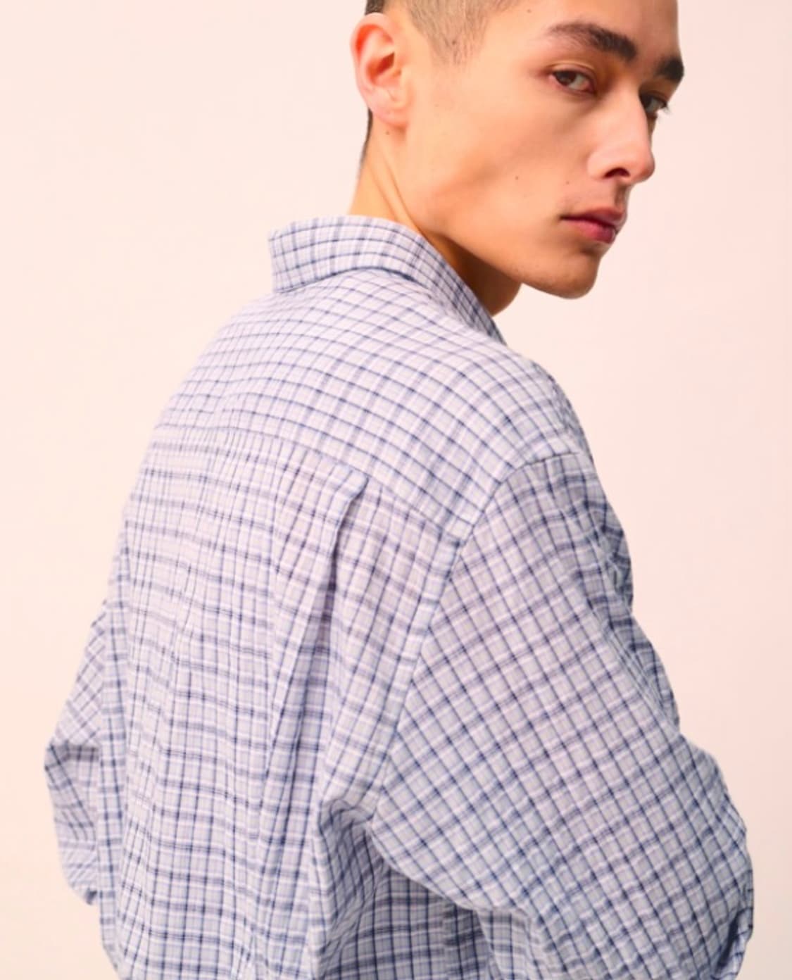 [판매] 노클(Noclé) 체크 워크 셔츠 블루 (3사이즈, 1회 착용) 상품이미지1