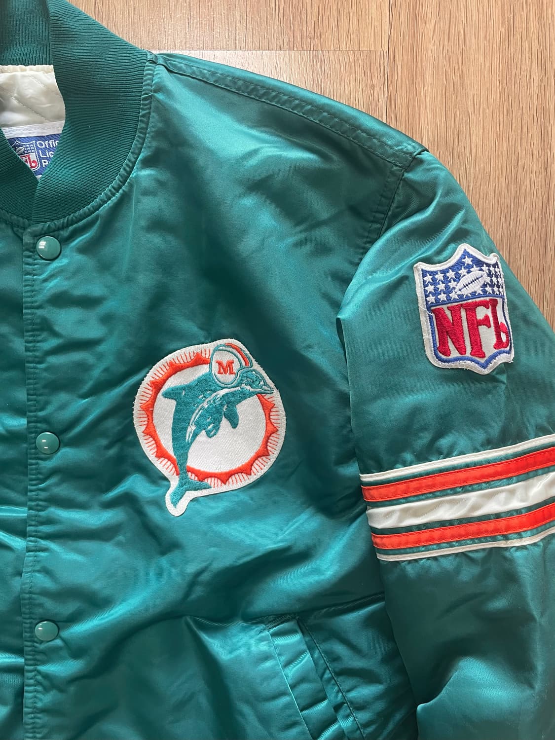택포) 90s Made USA 빈티지 스타터 사틴 자켓 상품이미지2