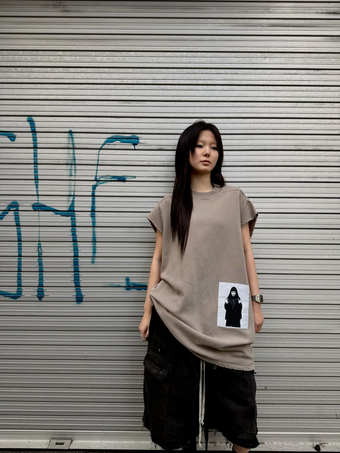 릭오웬스 다크쉐도우 코튼 패치 슬리브리스 상품이미지3