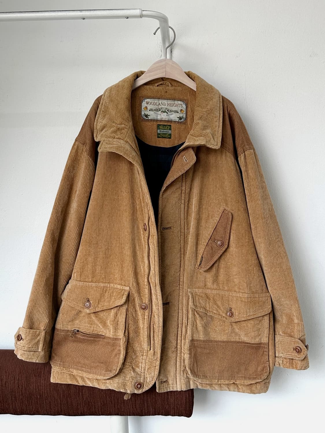 Cord fabric 2way collar utility mid coat 상품이미지9