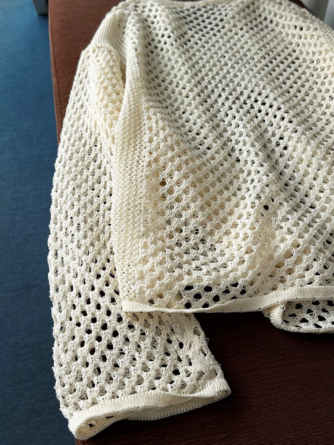 Loose gauge wide silhouette mesh knit 상품이미지6