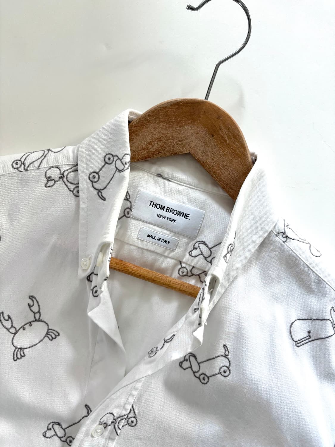 Thom Browne 톰브라운 애니멀 옥스포드 화이트 셔츠 상품이미지3