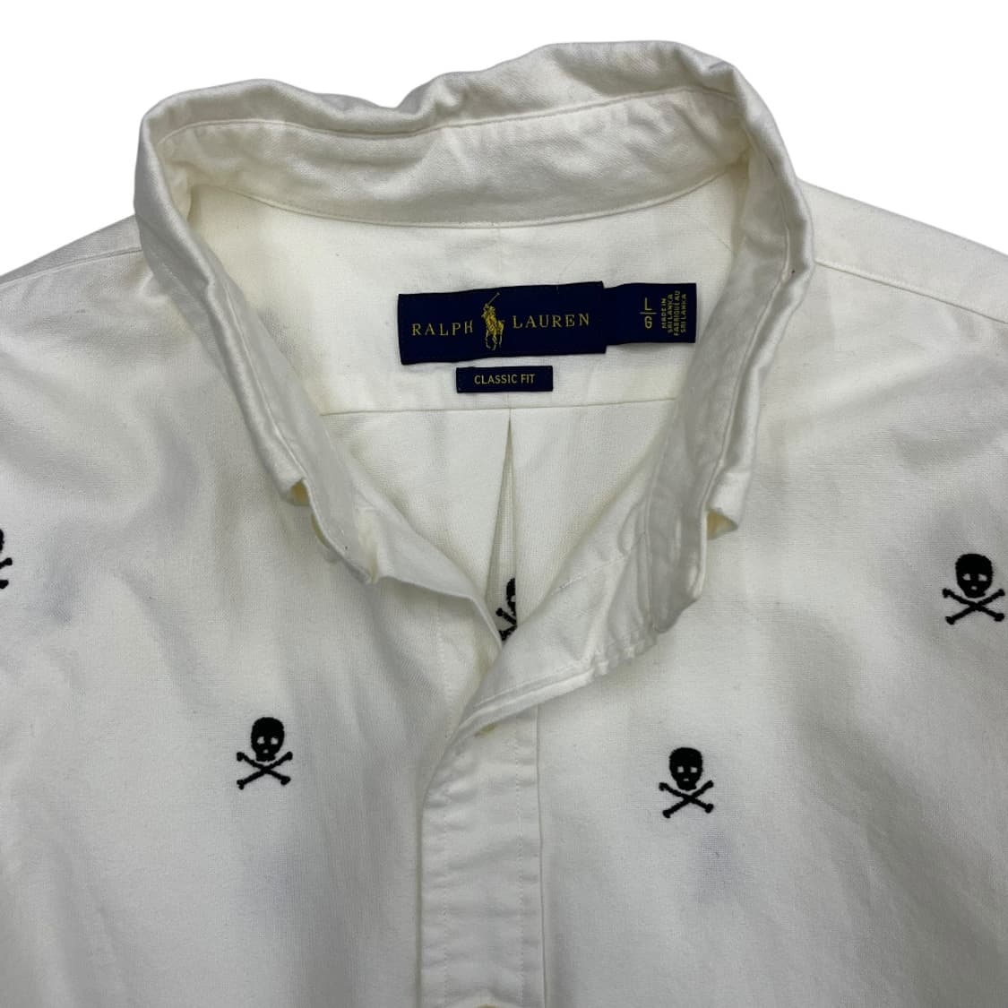폴로 랄프로렌 스컬자수 화이트 셔츠 L 상품이미지5