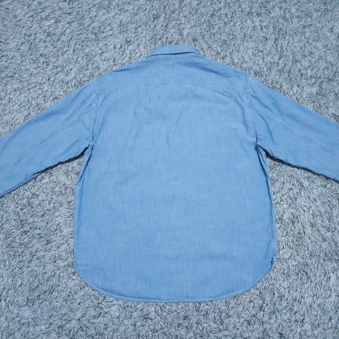 유니클로) L 남자 오버 포켓셔츠 데님셔츠남방 / 왕눈이샵 상품이미지6
