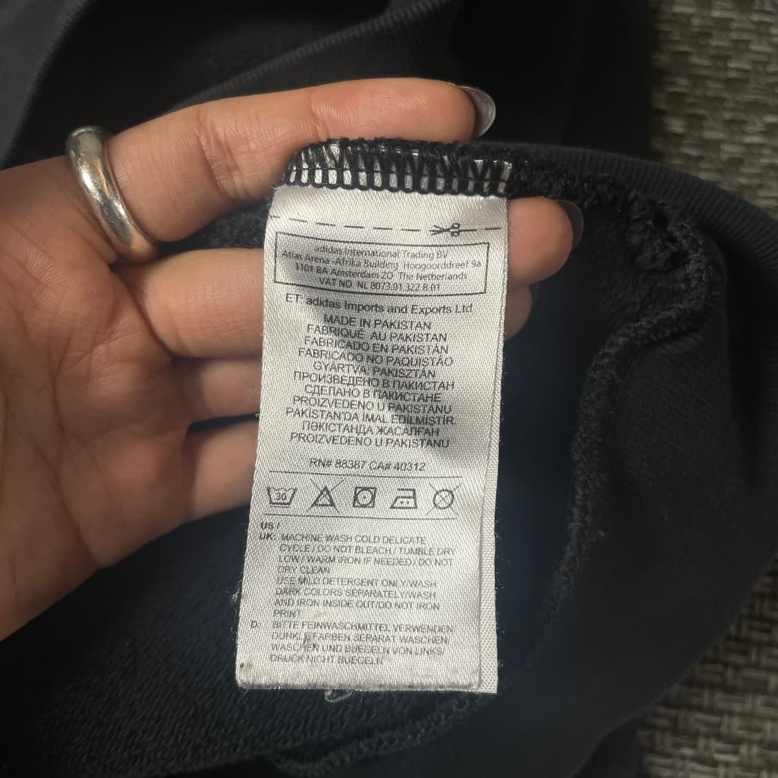 아디다스 차콜 빅로고 프린팅 롱 맨투맨 원피스 M 상품이미지8