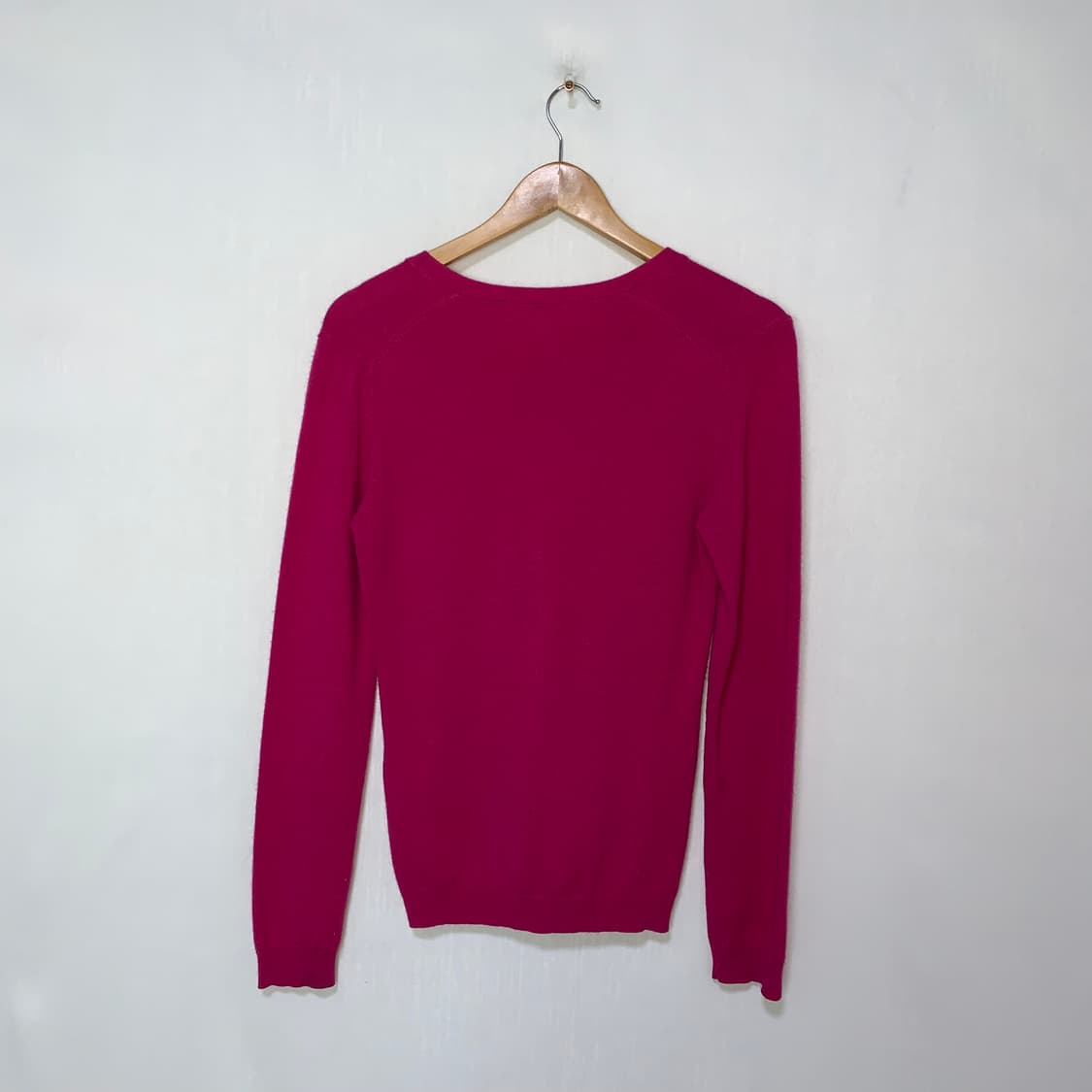 유니클로 빈티지 캐시미어 100 니트 스웨터 브이넥 핑크 M 상품이미지3