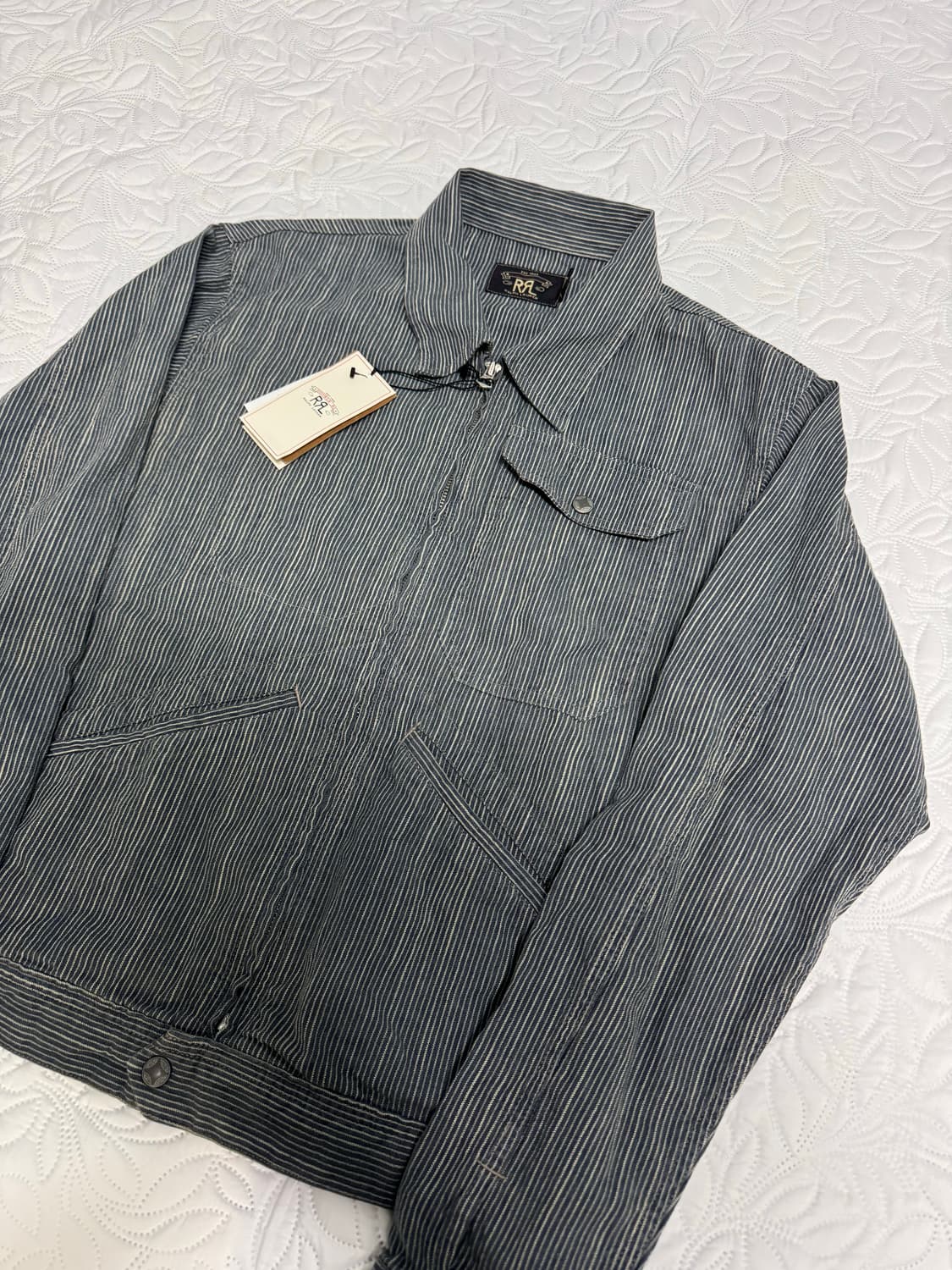 더블알엘 / 스트라이프 코튼 린넨자켓 / M 상품이미지5