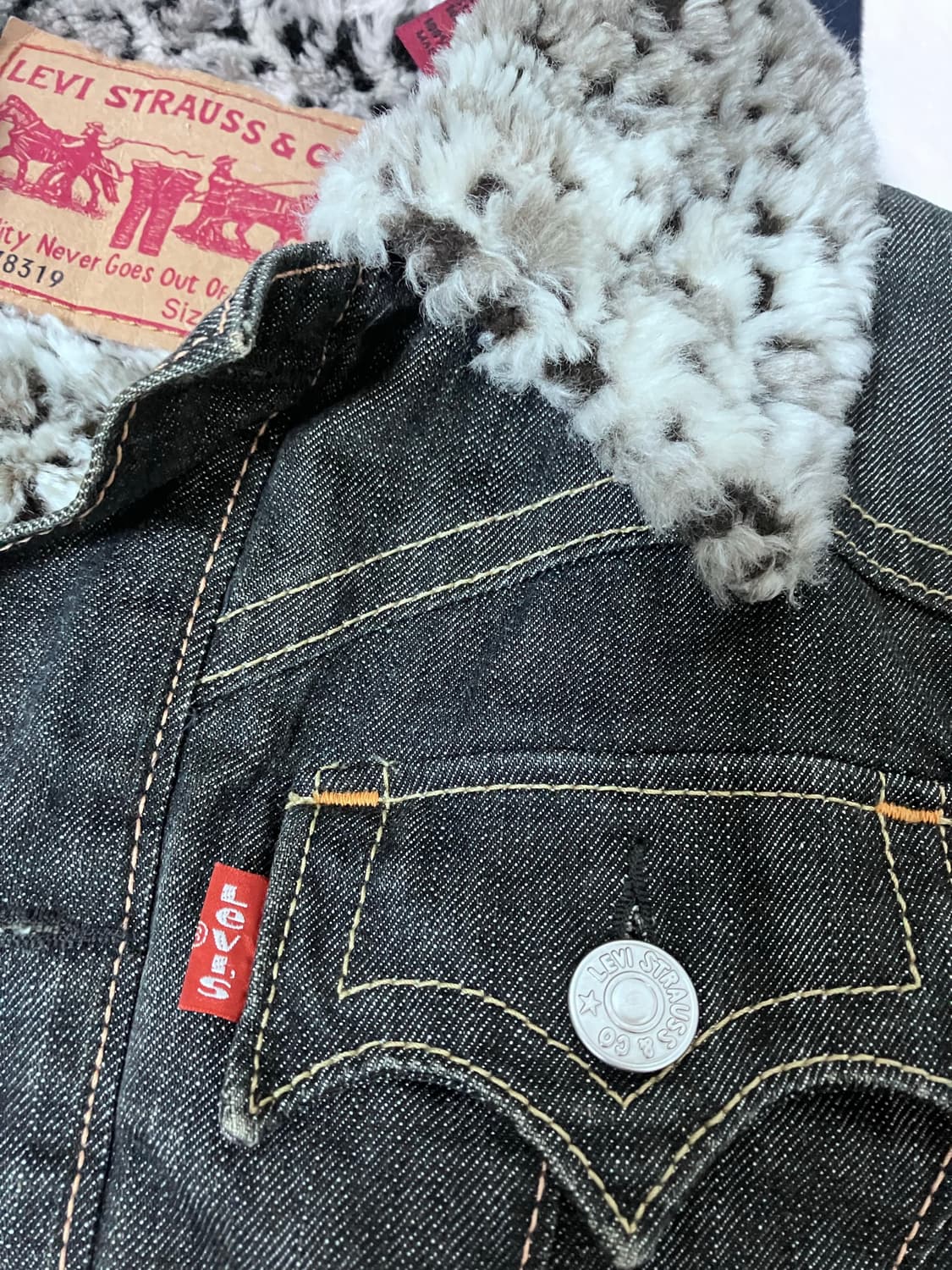 리바이스 타입 1 레오파드 쉐르파 데님 자켓(Levi's Type-1 L 상품이미지5
