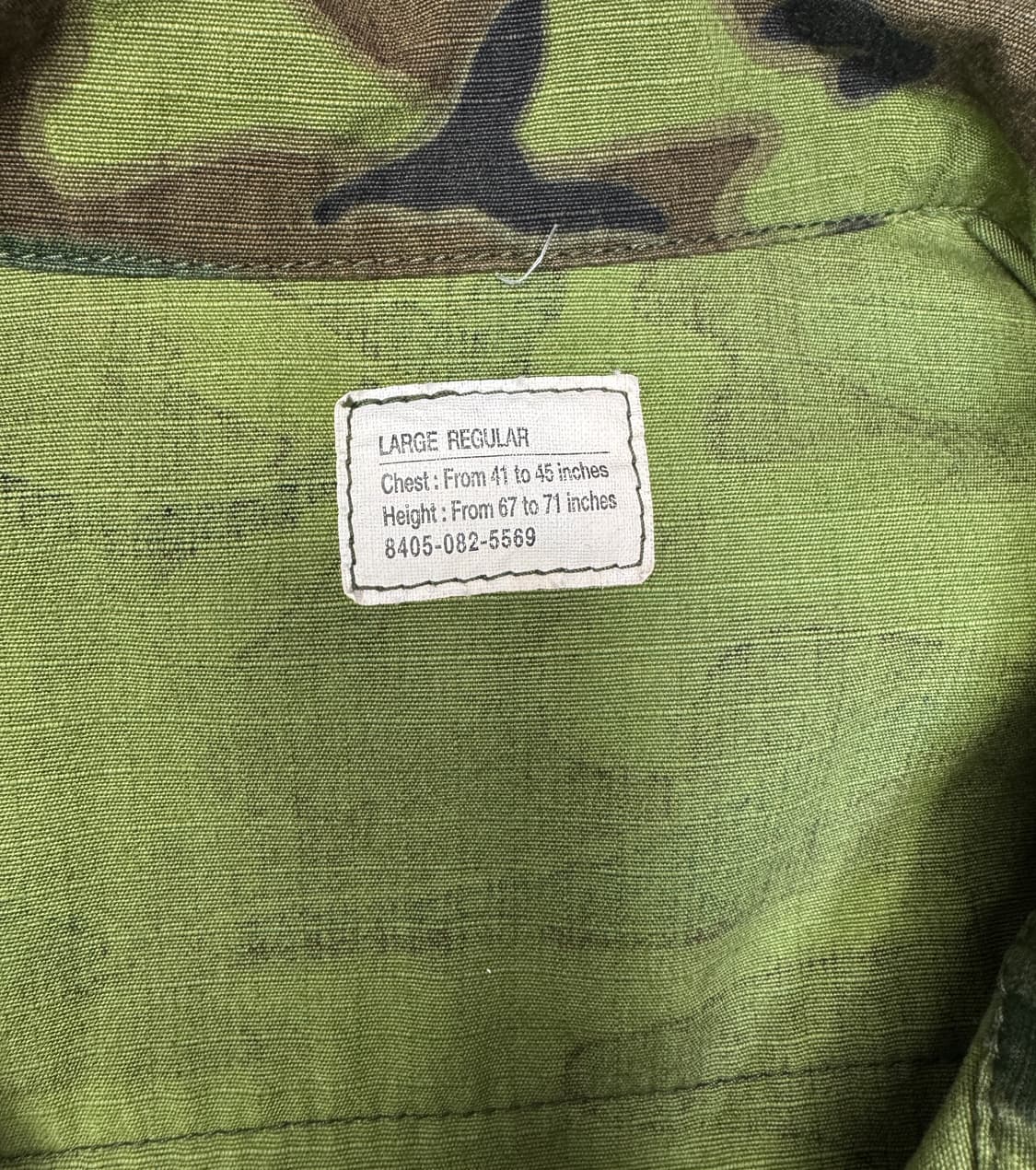 빈티지 60s ERDL 정글 퍼티그 카모 자켓 LR 상품이미지3