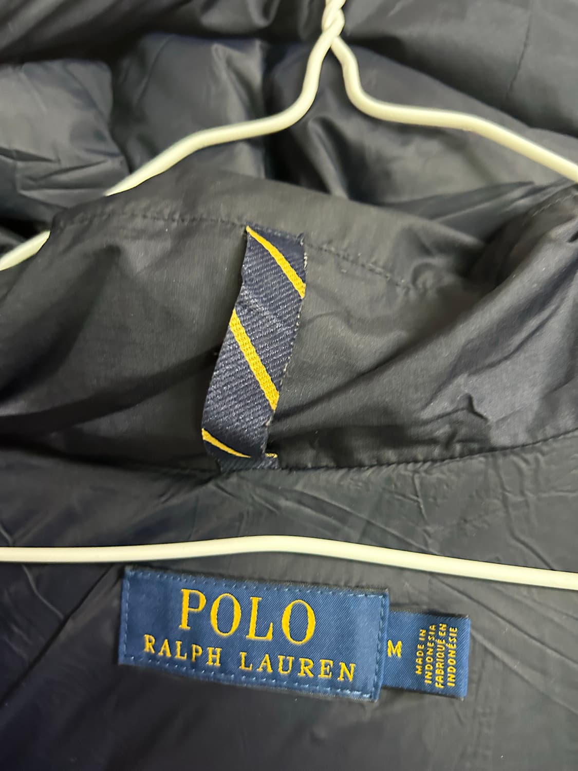 폴로 랄프로렌 후드 다운 패딩 네이비 M사이즈 팜 상품이미지4