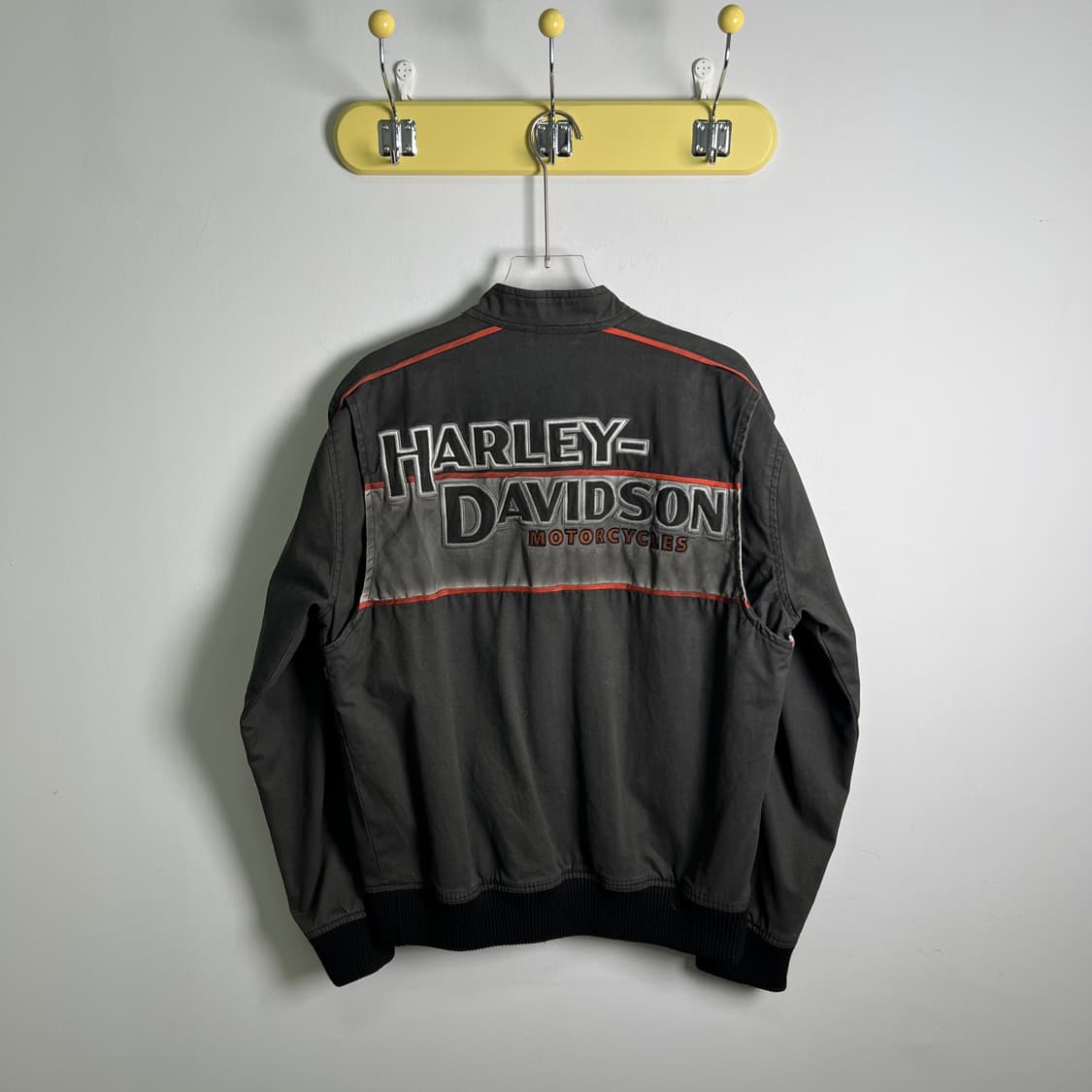 00's 할리데이비슨 코튼 레이싱 자켓 S 상품이미지2