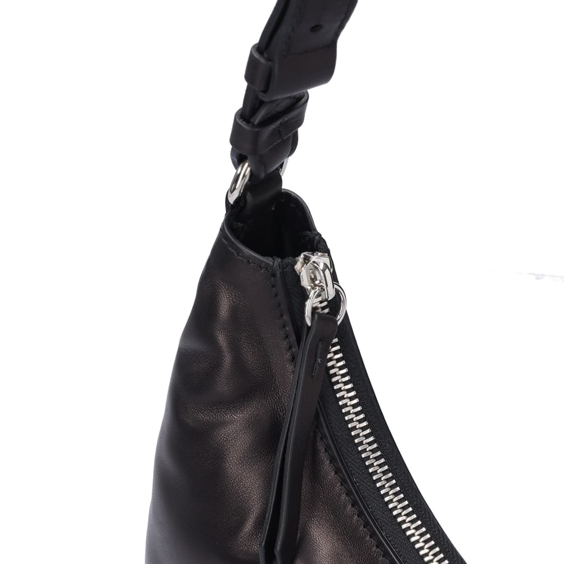 메종 마르지엘라 SB3WG0024 글램 슬램 스몰 호보백 나파 레더 블랙 상품이미지5