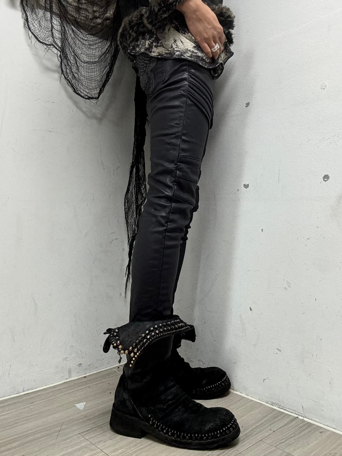 [CLOUD72]Back Wings Print RockChic Coate 상품이미지3