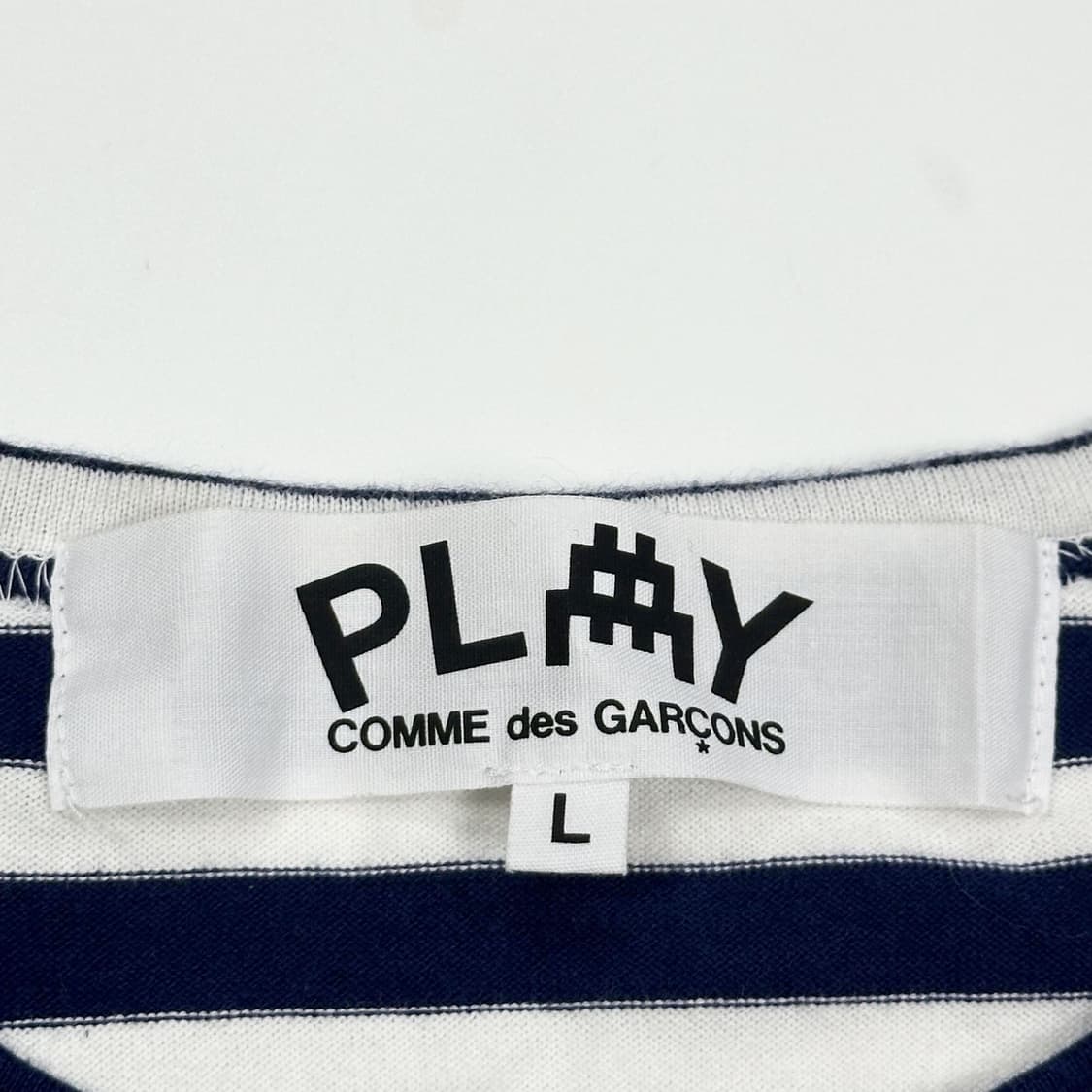 꼼데가르송 x 인베이더 픽셀 와펜 스트라이프 롱슬리브 L 상품이미지7