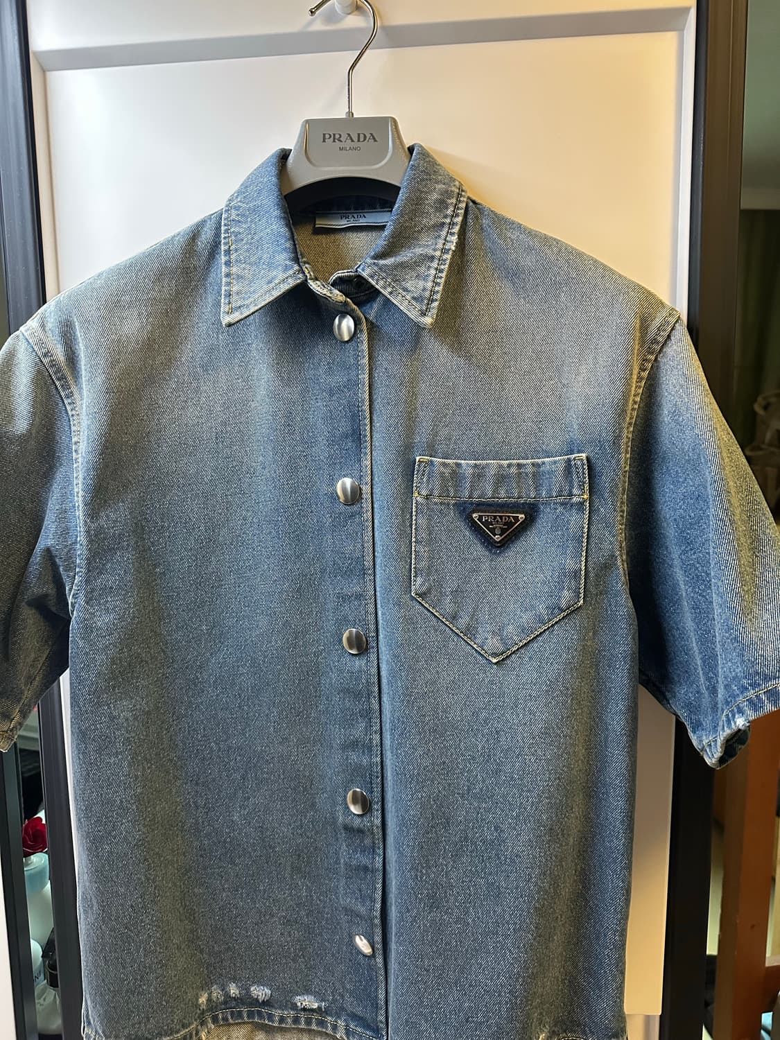 프라다 데님 셔츠 42 상품이미지1