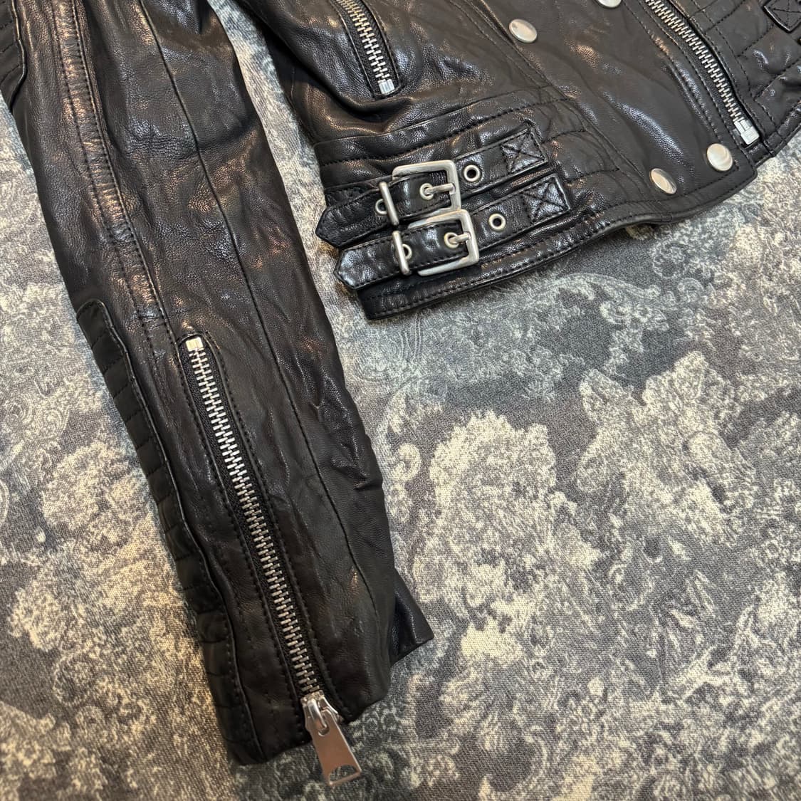 shell natural learher 바이커자켓 상품이미지5