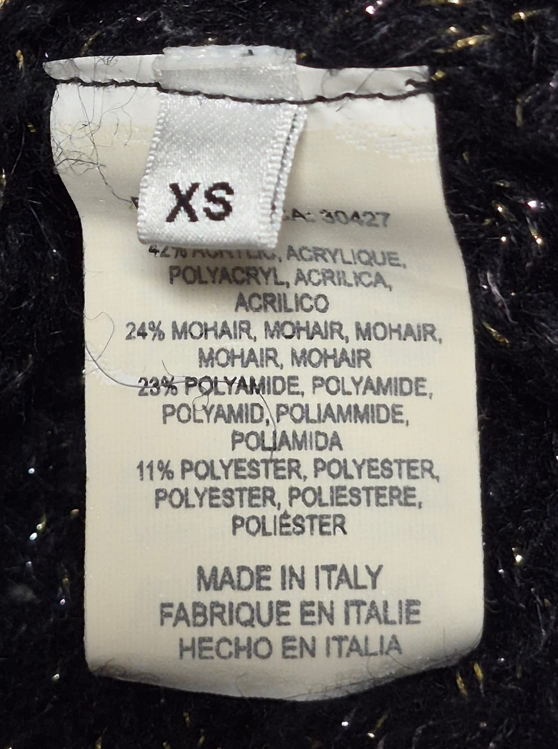 ESSENTIEL ANTWERP 블랙&골드메탈릭 오버핏 V-neck니트  상품이미지5