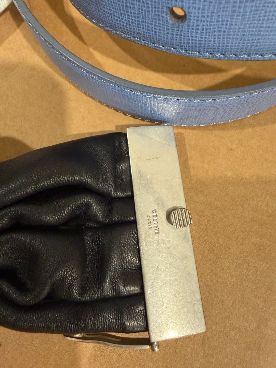 셀린느 celine 블랙 양가죽 매듭 팔찌 상품이미지2