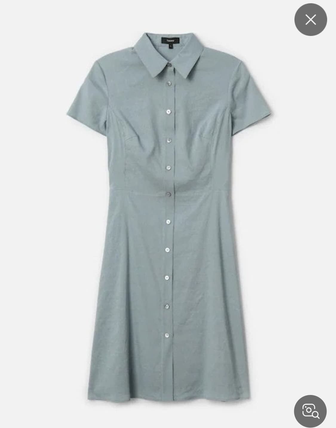 Theory 띠어리 린넨 혼방 셔츠형 원피스 0사이즈 상품이미지2