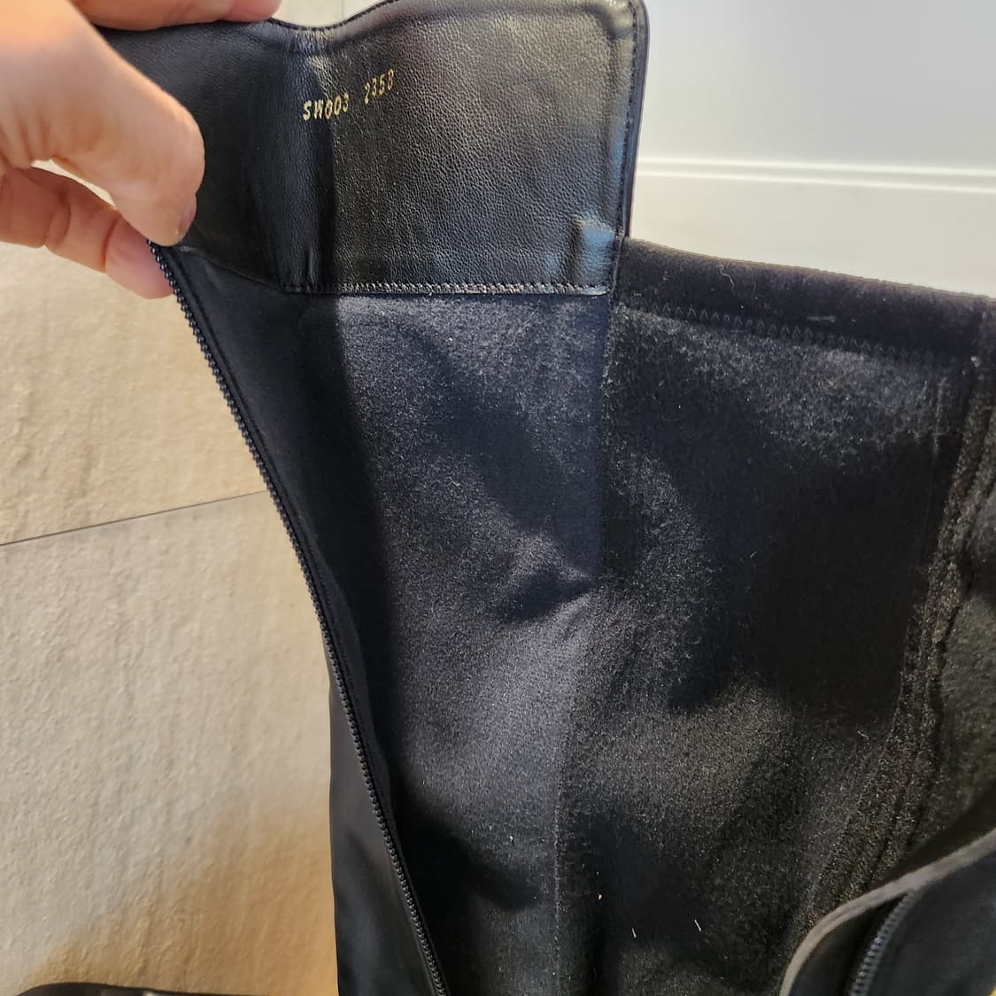 블랙 가죽+스웨이드 롱부츠✨ 니하이 라인 완벽
235 상품이미지8