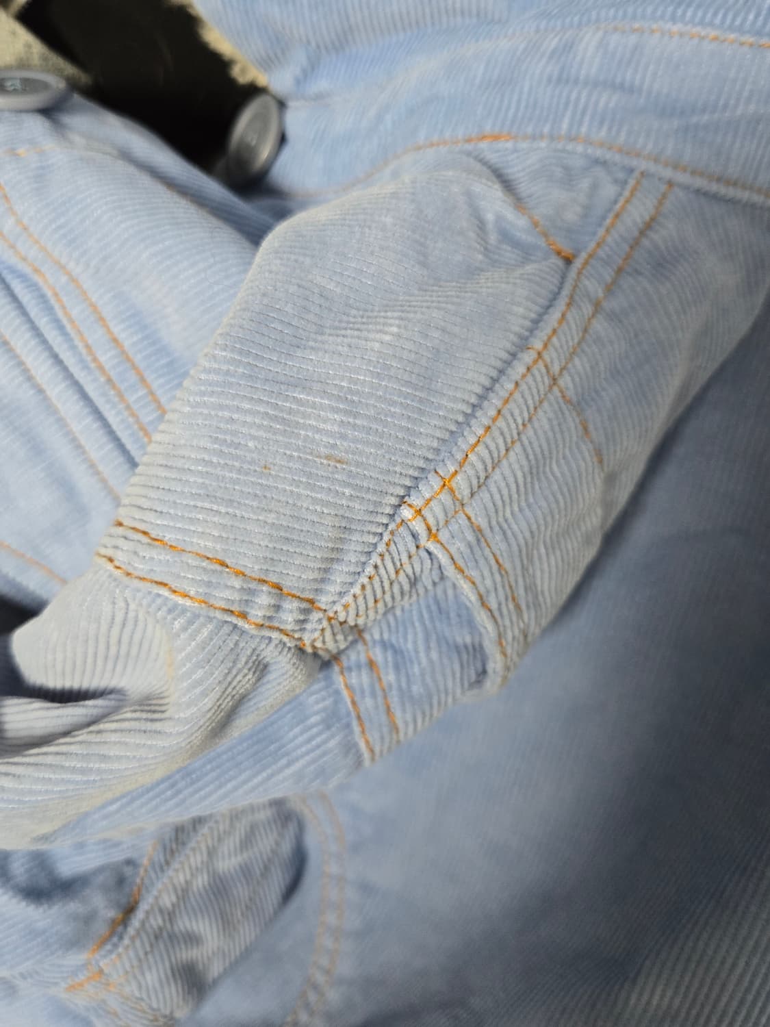 디젤 하늘색 코듀 뽀글이 자켓 상품이미지5