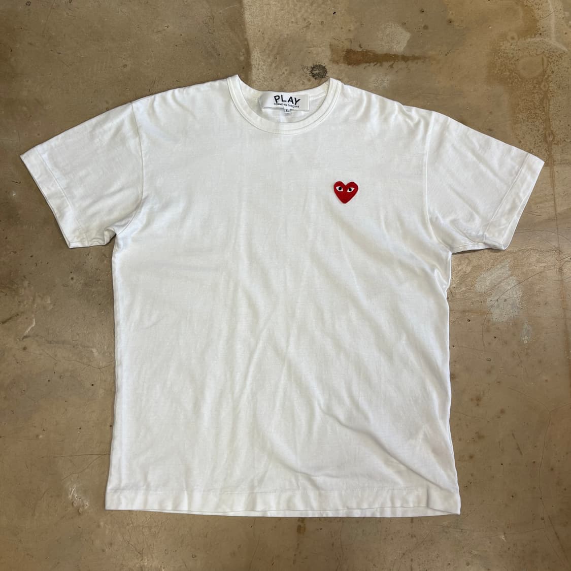 XL 꼼데가르송 하트와펜 화이트 반팔티  상품이미지2