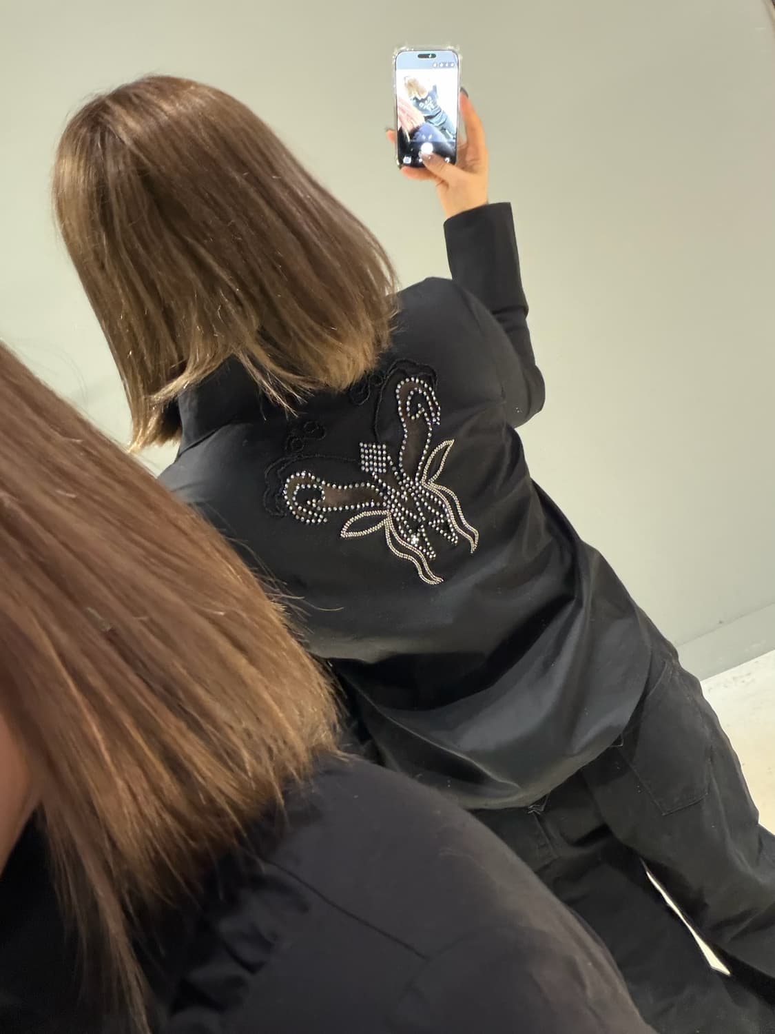 shirring detail cubic zipper jacket 상품이미지4