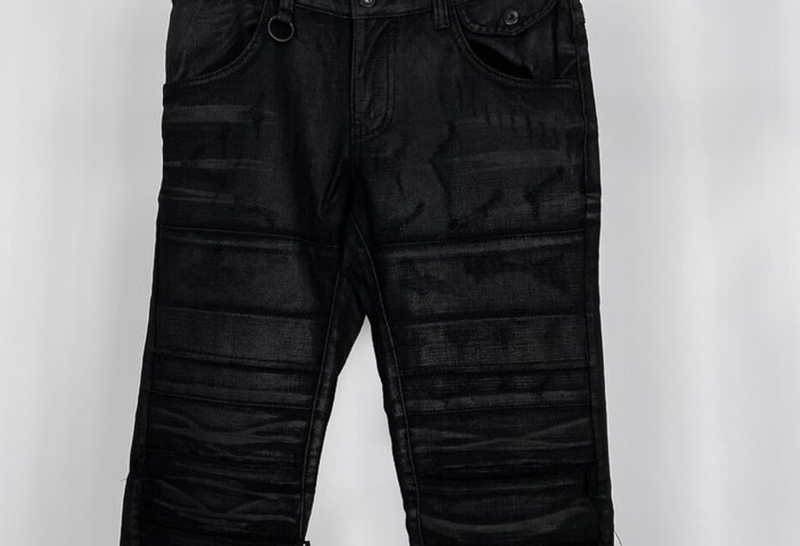 락시크 블랙 데미지 코팅진 상품이미지3